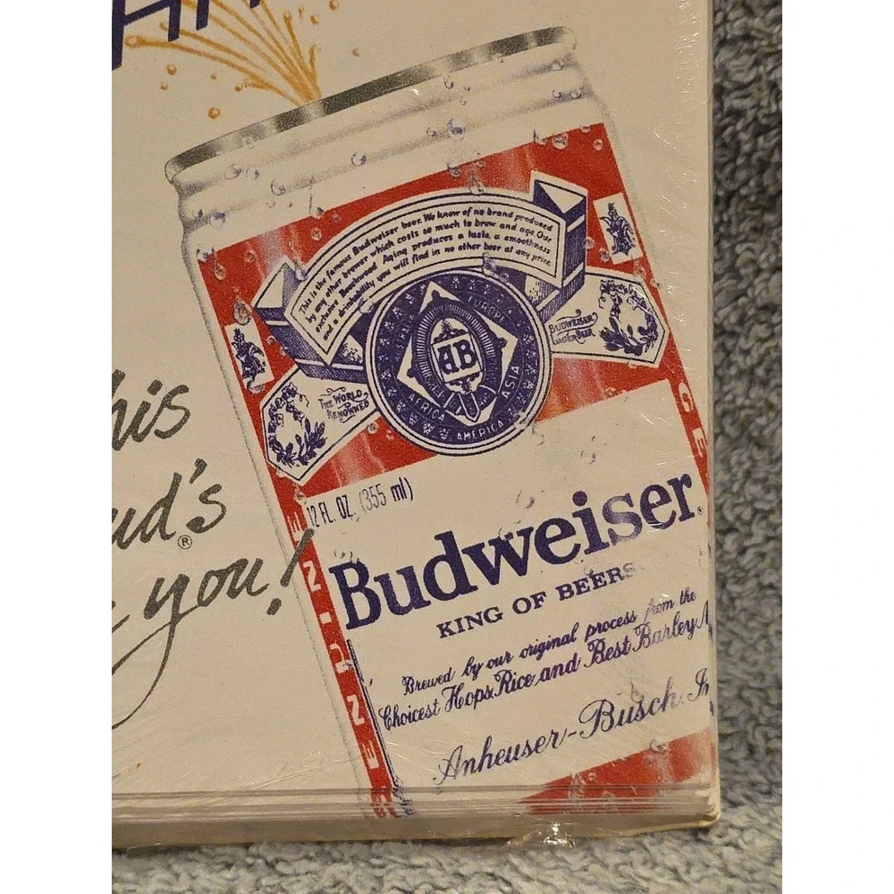 Vintage Hallmark Budweiser 8 Pack Invitations Beer‎ Party You're Invited